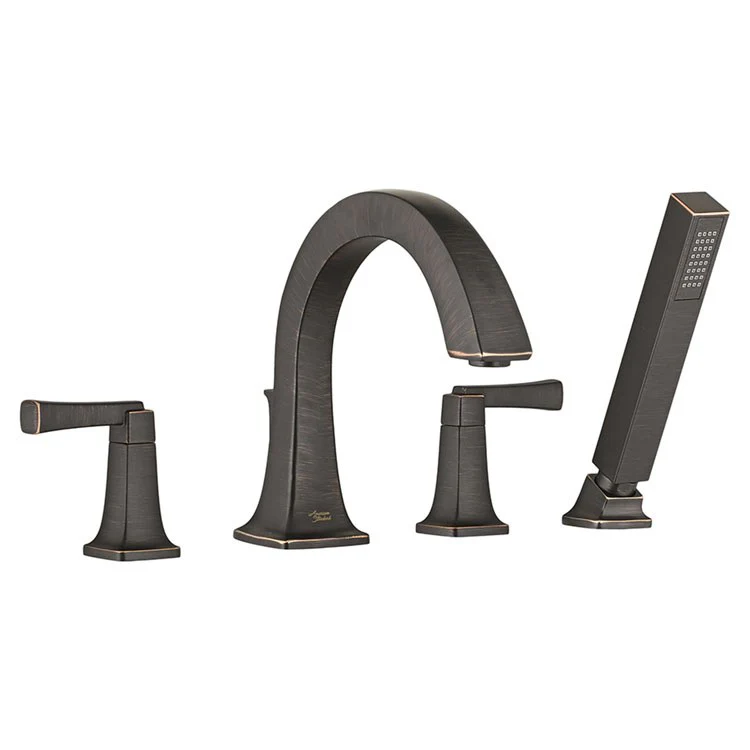 Townsend Two-Handle Roman Tub Faucet Trim with Handshower - Polished Nickel - Frankwebs