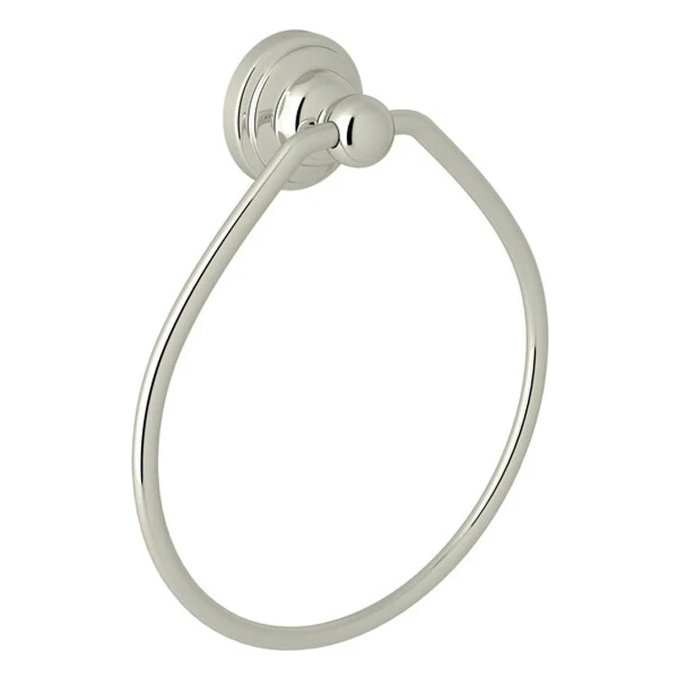 Towel Ring Edwardian 6.5 Inch Polished Nickel Brass 1-3/8 Inch - Frankwebs