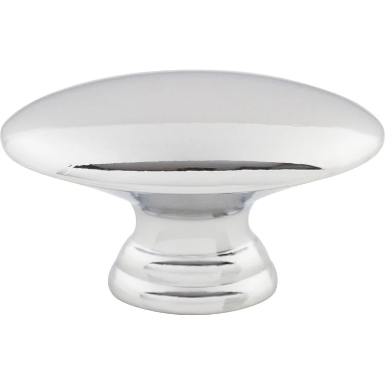 Knob Nouveau Flat Oval for Decorative Hardware Brushed Satin Nickel Zinc Alloy 1-1/2 Inch 7/8 Inch Extension - Frankwebs