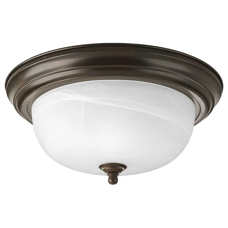 Melon Two-Light Flush Mount Ceiling Light with Alabaster Glass - Frankwebs