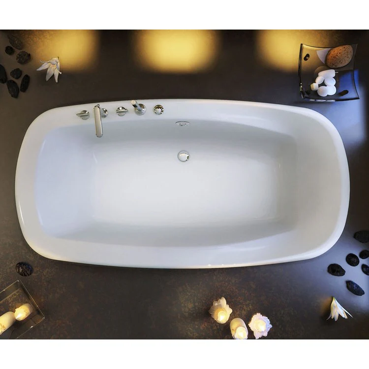Tub Eterne 72L x 36W Inch Drop-In Combined Hydromax Aerofeel Center White Acrylic - Frankwebs