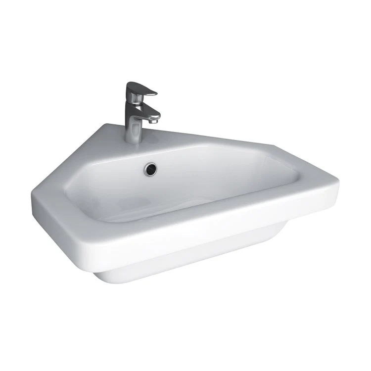 Lavatory Sink Resort Corner 17-3/4 Inch White - Frankwebs