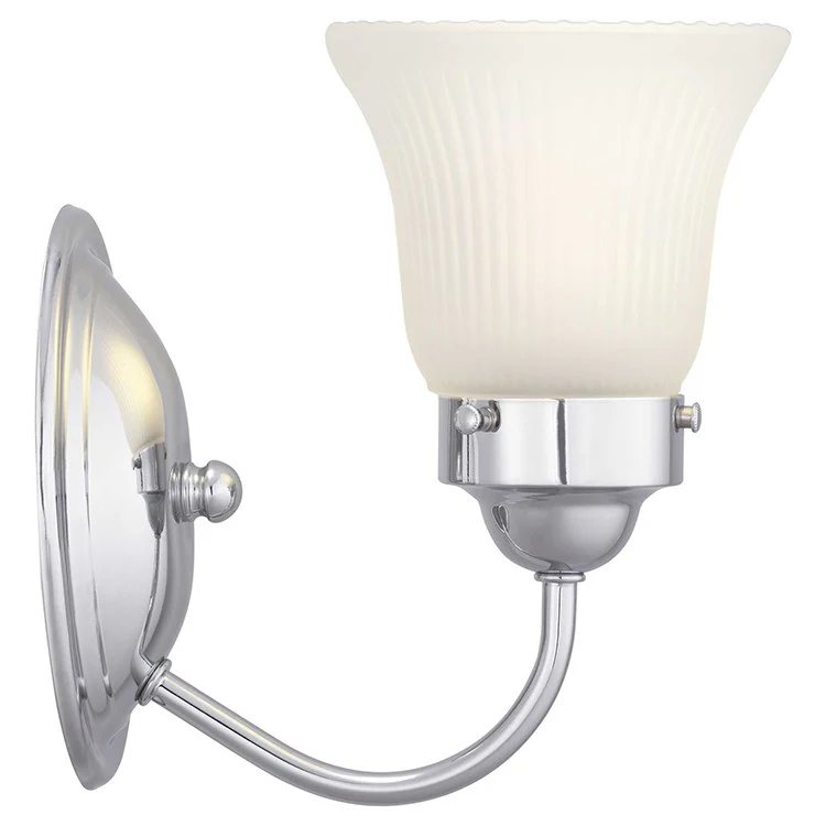 Fluted Glass Single-Light Bathroom Wall Sconce - Frankwebs