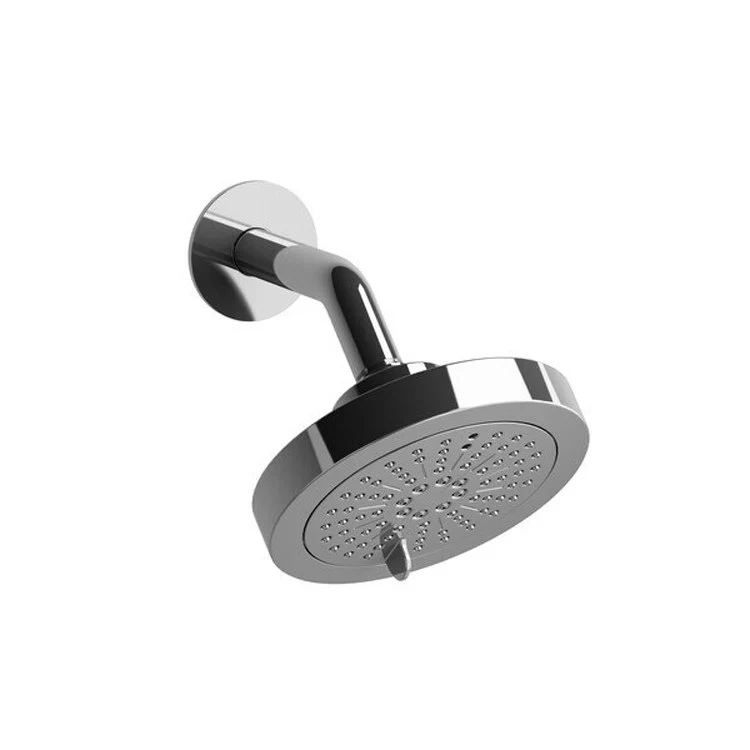 Showerhead 2 Function Showerarm with Round Flange Chrome 6 Inch 1.8 Gallons per Minute WaterSense Luxurious Invigorating - Frankwebs