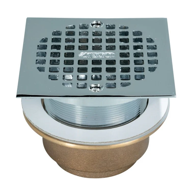 Shower Drain Standard Barrel 2 Inch IPS Chrome Plated Bronze - Frankwebs