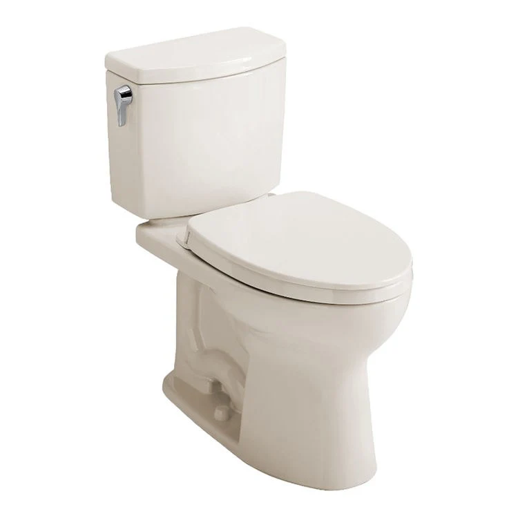 Toilet Drake II 2 Pieces Universal Height Bone Elongated ADA 30 Inch 1.0 Gallons per Flush Left Hand Chrome Soft Close - Frankwebs