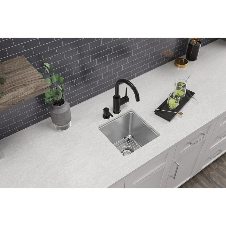 Sink Kit Crosstown Dual Mount 13 x 16 Inch Single Bowl 2 Hole Polished Satin Bottom Grid - Frankwebs