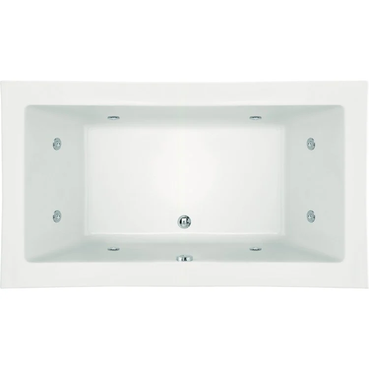 Whirlpool Tub Designer Collection Lacey 72 x 54 x 15 Inch Drop-In End Drain Biscuit Rectangle - Frankwebs