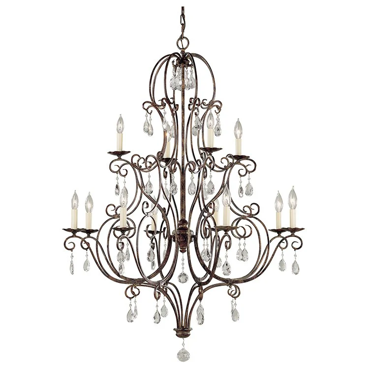Chateau Twelve-Light Two-Tier Chandelier - Frankwebs