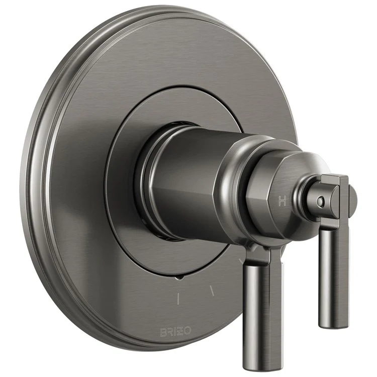 Thermostatic Trim Invari TempAssure 2 Lever Brilliance Luxe Gold ADA 1.75 Gallons per Minute Brass 6-13/16 Inch - Frankwebs