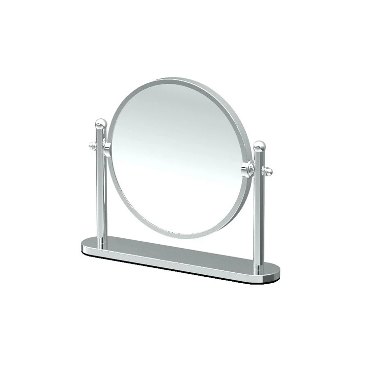 Mirror 10.375 x 8.75 Inch Chrome Table Round Beveled - Frankwebs