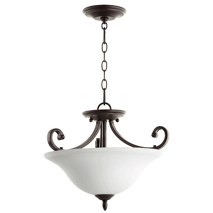 Bryant Three-Light Convertible Semi-Flush Mount Ceiling Fixture/Pendant - Frankwebs