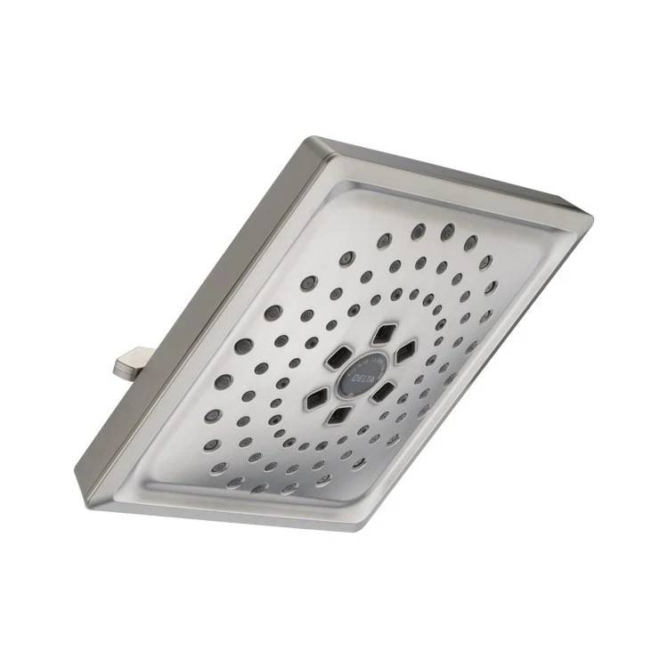 Showerhead Universal Showering Components 3 Function Square Raincan with H2Okinetic Technology Lumicoat Polished Nickel 7-5/8 Inch 1.75 Gallons per Minute H2Okinetic Full Body Pause - Frankwebs