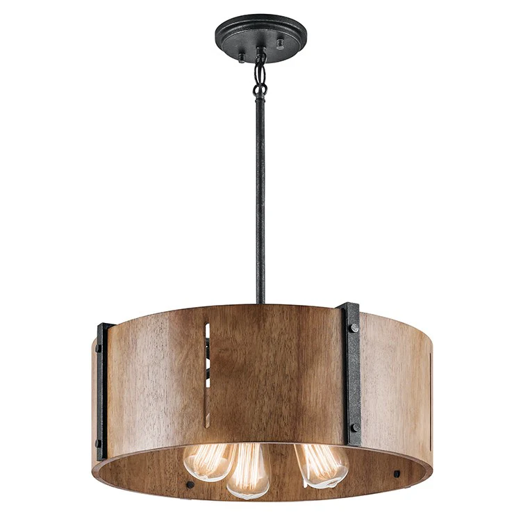 Elbur Three-Light Pendant/Semi-Flush Mount Ceiling Fixture - Frankwebs