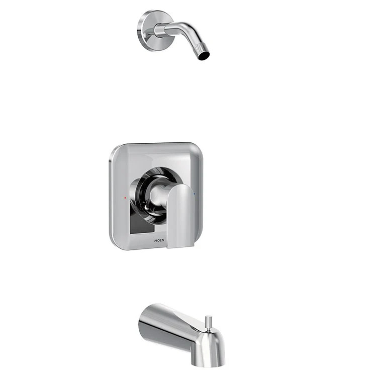 Tub and Shower Trim Genta Posi-Temp 1 Lever Matte Black ADA - Frankwebs