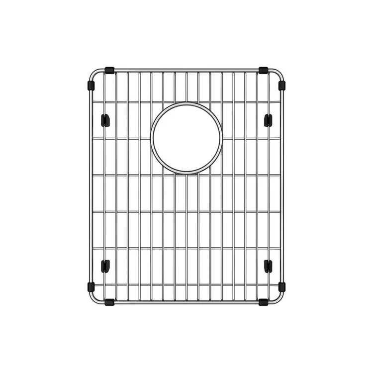 Sink Grid Bottom Grid 12 x 14.5 Inch Polished Stainless Steel for Bowls with Rear Center Drain Opening - Frankwebs
