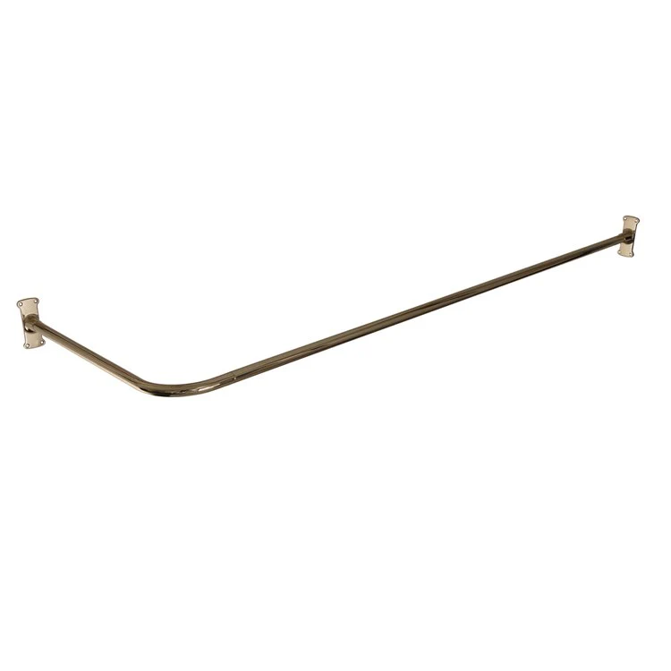 Shower Rod Corner Brushed Nickel 66 x 48 Inch Brass - Frankwebs