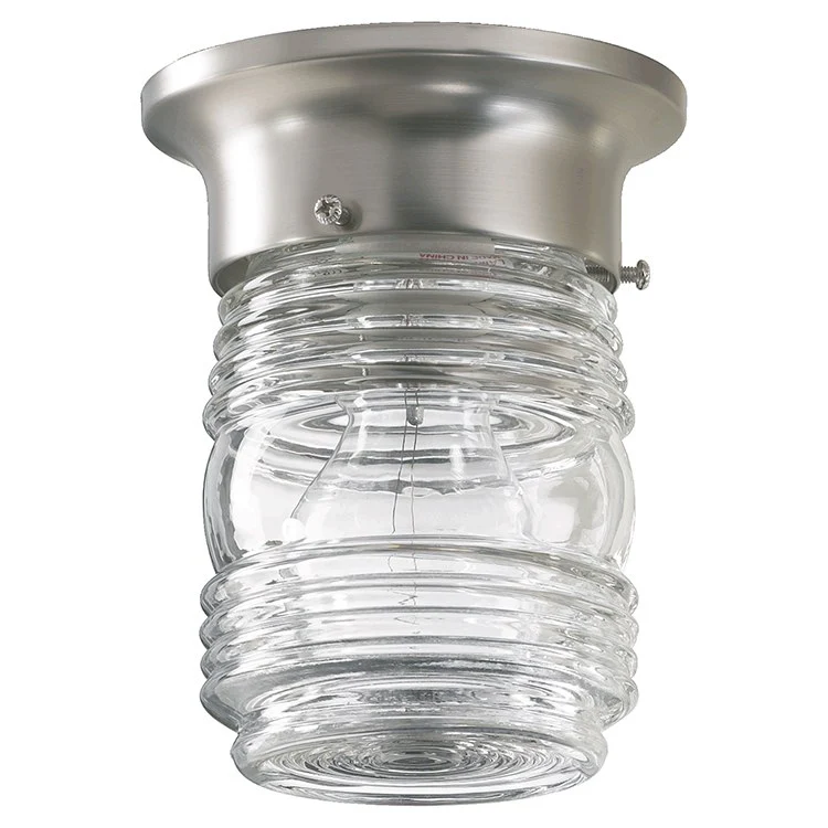 Signature Jelly Jar Single-Light Flush Mount Ceiling Fixture - Frankwebs