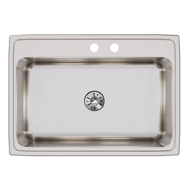 Kitchen Sink Lustertone Classic 31 x 22 Inch Single Bowl with Perfect Drain MR2 Hole Lustrous Satin Drop-In 11-5/8 Inch - Frankwebs