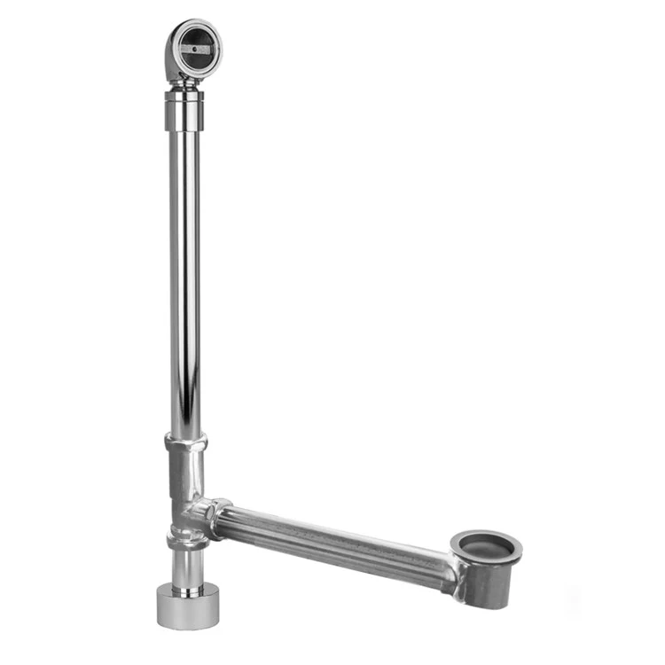 Tub Drain Exposed Bottom Outlet with Pivot Neck Satin Nickel Brass 20 Inch - Frankwebs