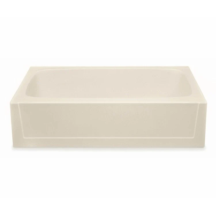 Soaking Tub Alcove Left Drain Almond Rectangle 50 Gallons 60 x 30 x 18 Inch - Frankwebs