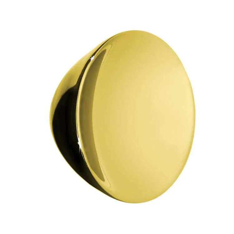 Knob Round for Cabinet Polished Brass Zinc 1/2 x 1-1/4 x 1-1/2 Inch - Frankwebs
