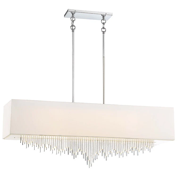 Crystal Cascade Single-Light LED Island Chandelier - Frankwebs