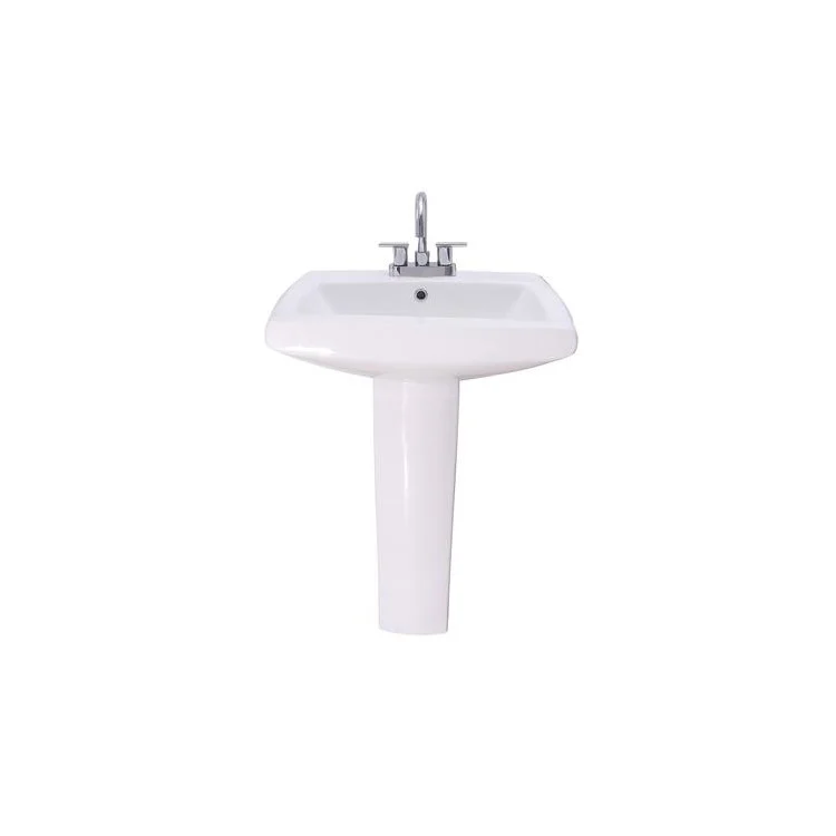 Pedestal White Ambrose Vitreous China - Frankwebs