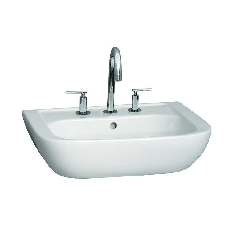 Lavatory Sink Caroline 450 Wall Hung 17-3/4 Inch 8 Inch Spread White - Frankwebs