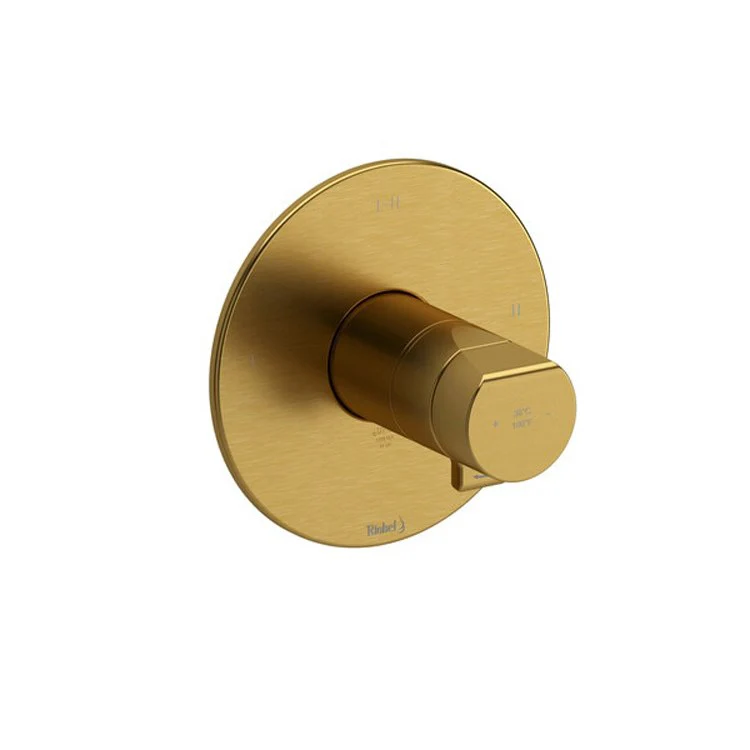 Thermostatic and Pressure Balance Valve Trim Parabola 1/2 Inch Round 2-Way 3 Function 1 Lever Black - Frankwebs