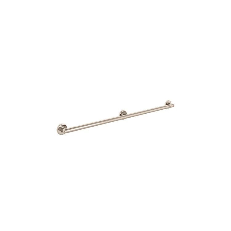 Grab Bar Priya 42 Inch 3 Post Round Plate Satin Nickel PVD ADA Wall Mount Brass - Frankwebs