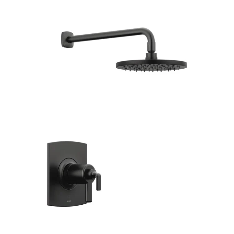 Thermostatic Trim Allaria TempAssure 2 Less Handle Brilliance Black Onyx ADA 1.75 Gallons per Minute Brass - Frankwebs