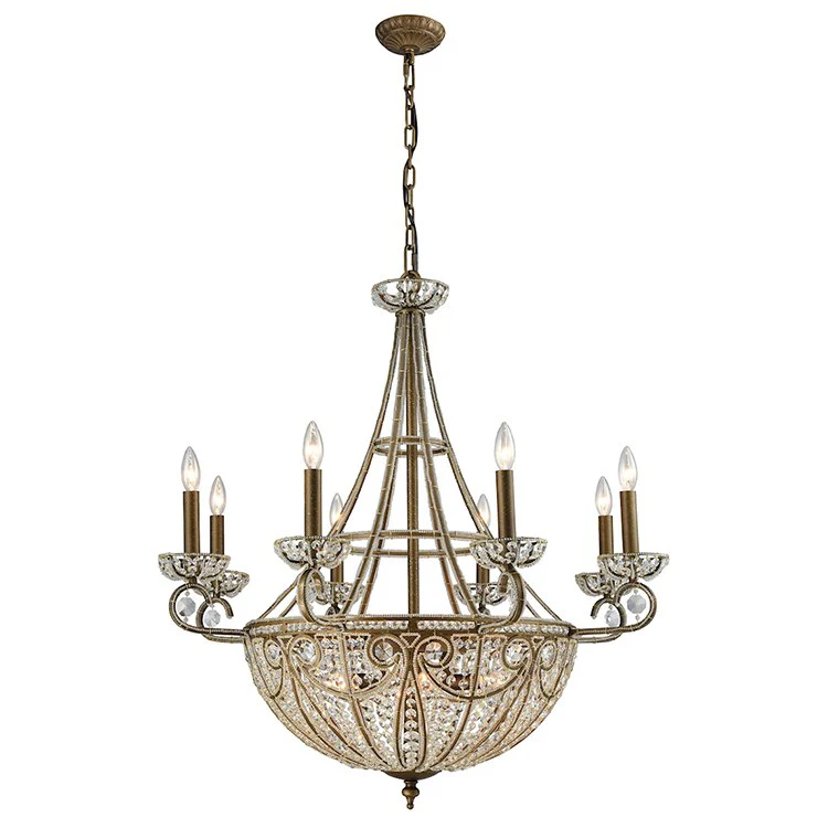 Elizabethan Fourteen-Light Two-Tier Chandelier - Frankwebs
