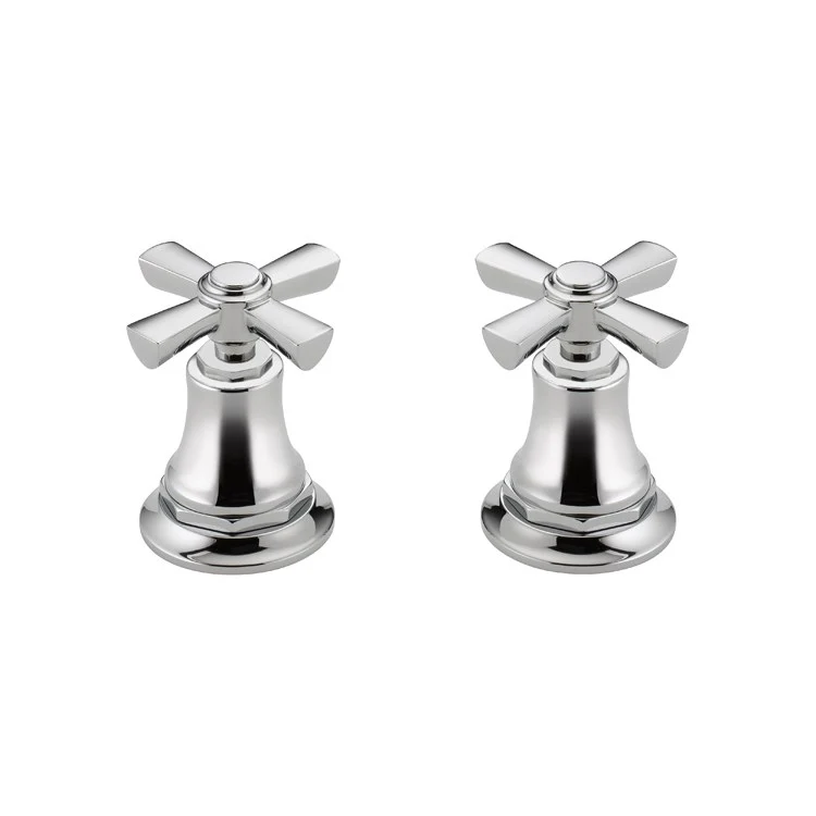 Handle Kit Rook Zinc 2 Cross Brilliance Luxe Gold ADA for Widespread Lavatory and Bidet - Frankwebs