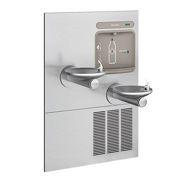 EZH2O Bottle Filling Station with Bi-Level Integral Refrigerated SwirlFlo Fountain - Frankwebs