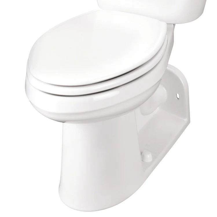 Toilet Bowl Compact Elongated Floor Mounted Back Outlet White ADA 1.28 Gallons Per Flush - Frankwebs