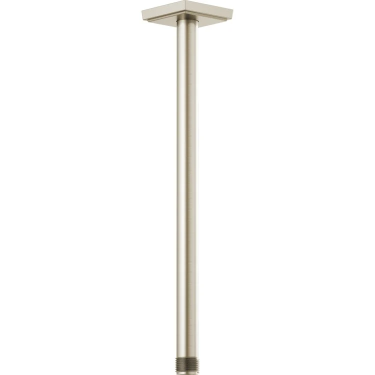 Shower Arm Essential with Flange Brilliance Black Onyx 14 Inch 1/2 IN NPT Brass Ceiling Mount - Frankwebs