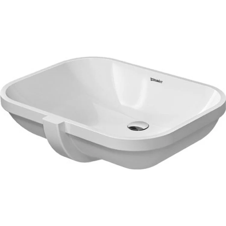 Lavatory Sink D-Code Undermount with Overflow 16-7/8 x 22 Inch Rectangle White - Frankwebs