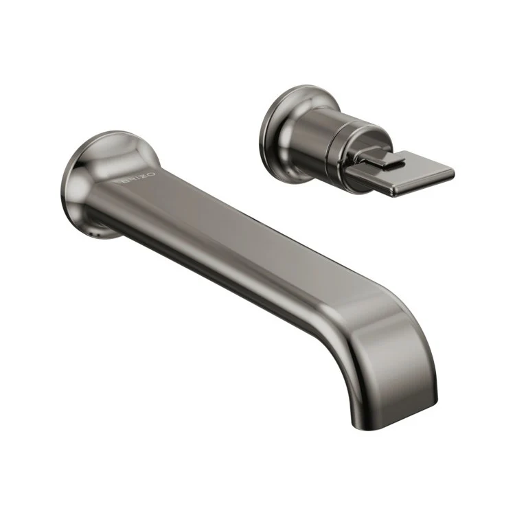 Lavatory Faucet Allaria Wall Mount 4-1/2 Inch Spread Less Handle WaterSense Brilliance Black Onyx 1.2 Gallons per Minute - Frankwebs