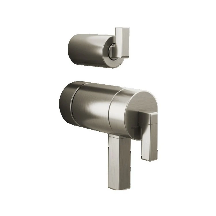 Handle Kit Frank Lloyd Wright Zinc 2 Lever Chrome ADA for TempAssure Thermostatic Valve with Integrated Diverter Trim - Frankwebs