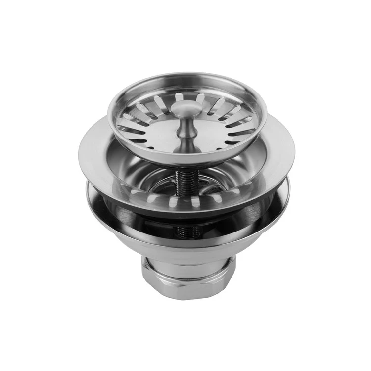 Sink Strainer Adjustable Polished Chrome Brass for Kitchen Sinks 4-3/8 Inch - Frankwebs