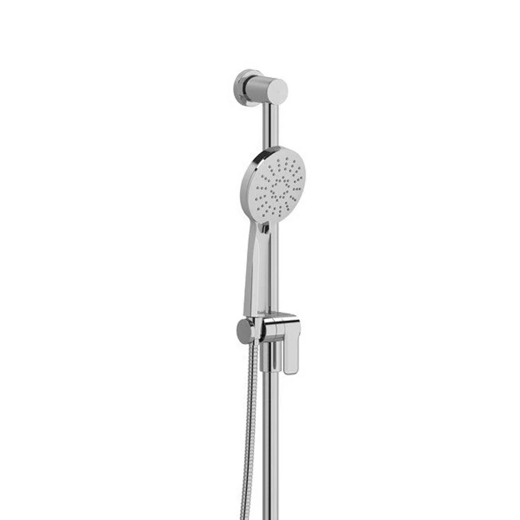 Handshower Set Round Chrome 3 Function 2.0 Gallons per Minute 31 Inch Slide Bar 4-3/4 Inch Wall Mount - Frankwebs