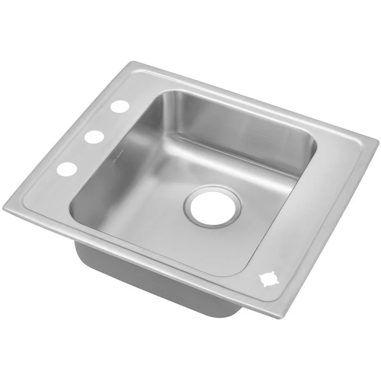 Classroom Sink Lustertone 25 x 22 Inch Single Bowl ADA 2 Hole Lustrous Satin Drop-In Minimum Cabinet Size 30 Inch 4-1/2 Inch Quick Clip Mounting System 18 Gauge Bottom Pads Only Mounting Hardware Included for Up to 3/4IN Countertop - Frankwebs