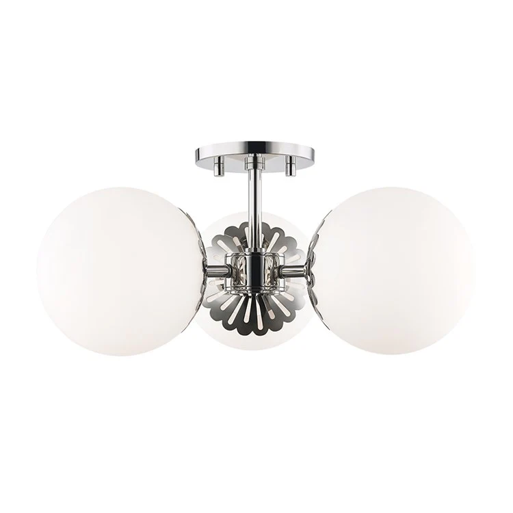 Paige Three-Light Semi-Flush Mount Ceiling Fixture - Frankwebs