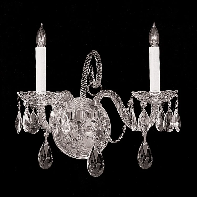 Traditional Crystal Two-Light Wall Sconce - Frankwebs