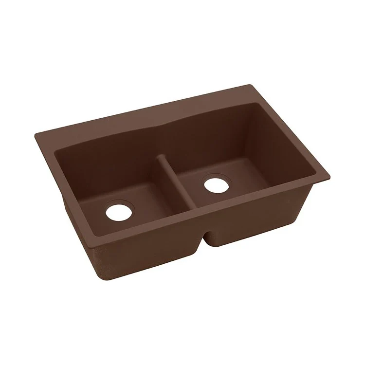 Kitchen Sink Quartz Classic 33 x 22 Inch Double Bowl Equal with Aqua Divide Bisque Drop-In - Frankwebs
