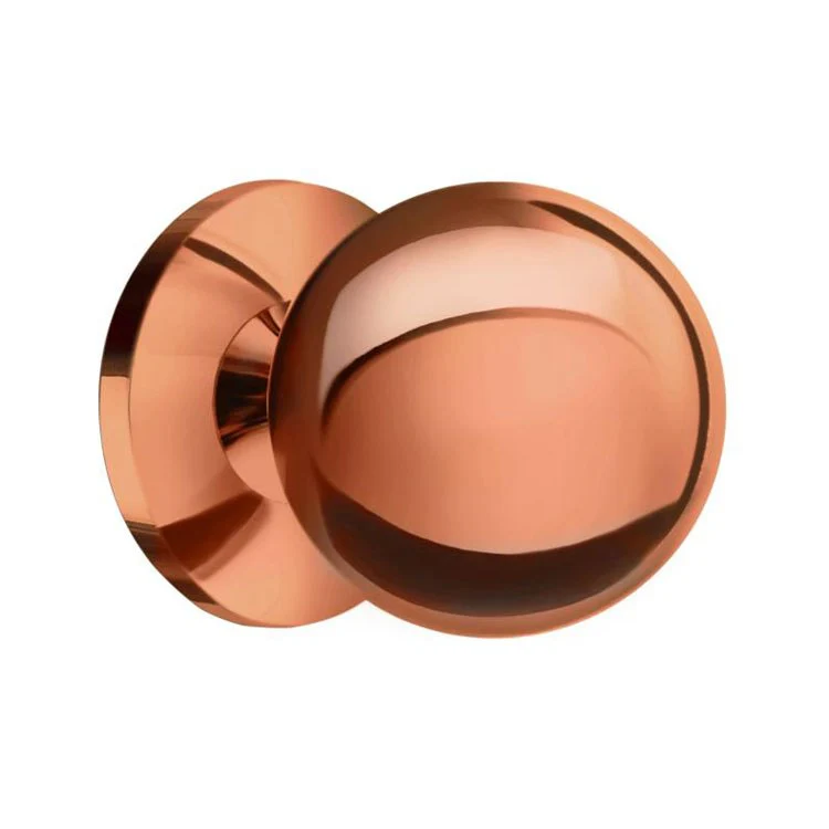 Knob Round for Cabinet Polished Copper Zinc 1-1/8 x 1 x 1 Inch - Frankwebs
