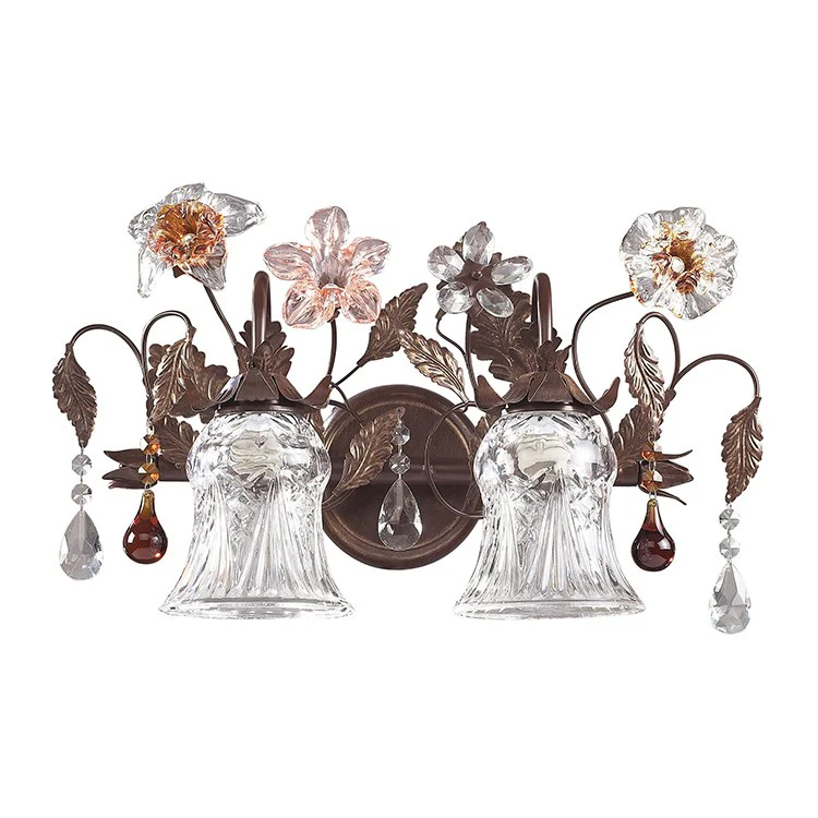 Cristallo Fiore Two-Light Bathroom Vanity Fixture - Frankwebs