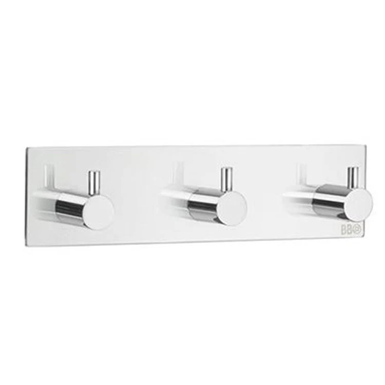 Coat Rack 3 Hook 1-1/4 x 7 x 1-3/4 Inch Polished Stainless Steel - Frankwebs