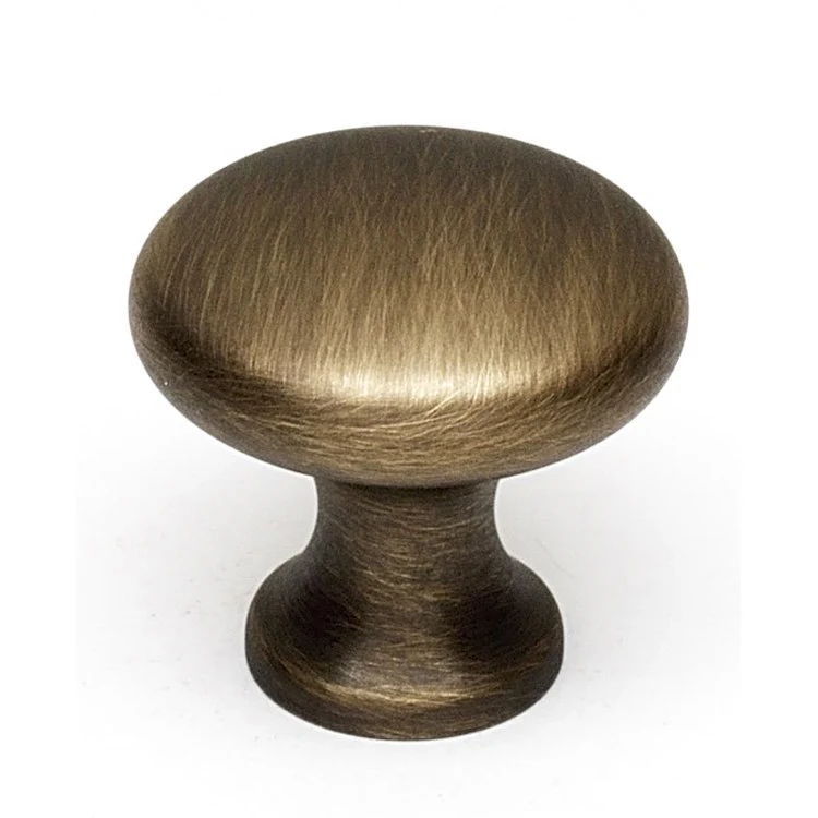 Knob I Collection Round Satin Nickel Brass 1 Inch 1 Inch 9/16 Inch - Frankwebs